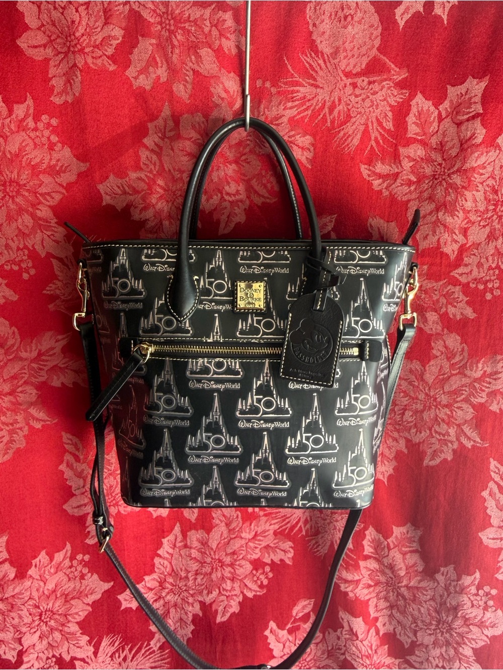 Dooney & Bourke Disney World 50th anniversary Zipper tote w/ strap - Picture 2 of 14